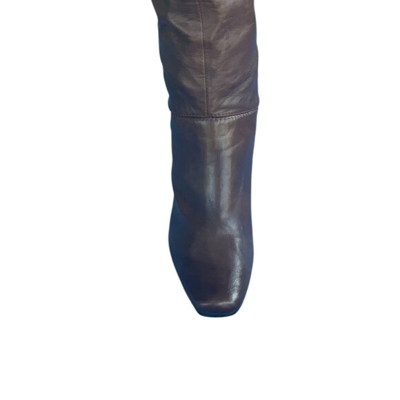 Liz Claiborne “Flex” Brown Tall Knee High Leather Heeled Boots- Womens 9.5 M - Picture 11 of 16